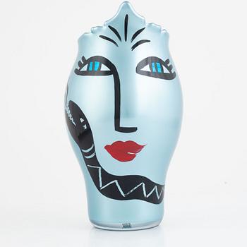 Ulrica Hydman-Vallien, vase, from the "Open Minds" series, Kosta Boda, numbered.