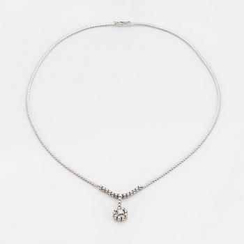 Brilliant-cut and eight-cut diamond necklace.