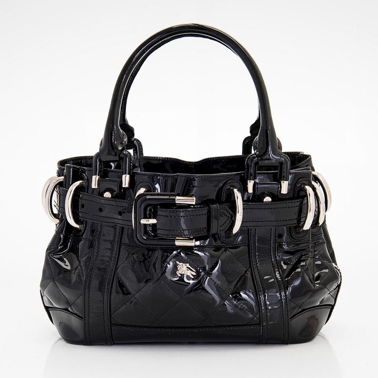 Burberry, a patent leather 'Beaton' handbag.