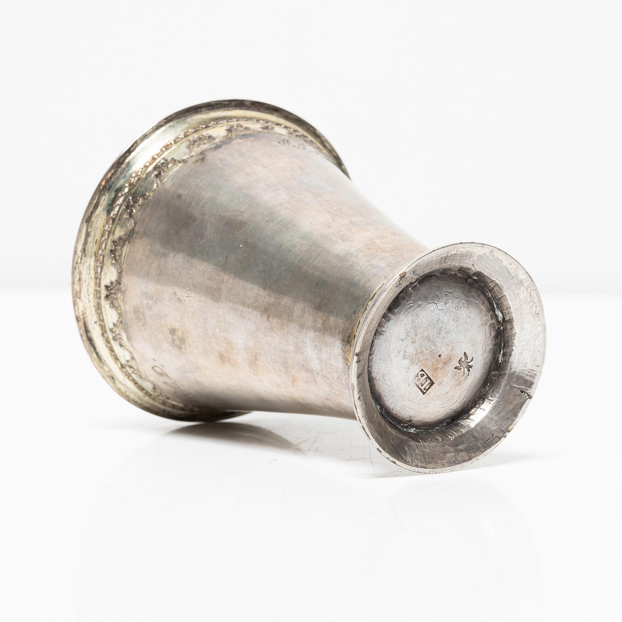 Beaker, silver, Thomas Beckman the Younger, Örebro (1727–59).