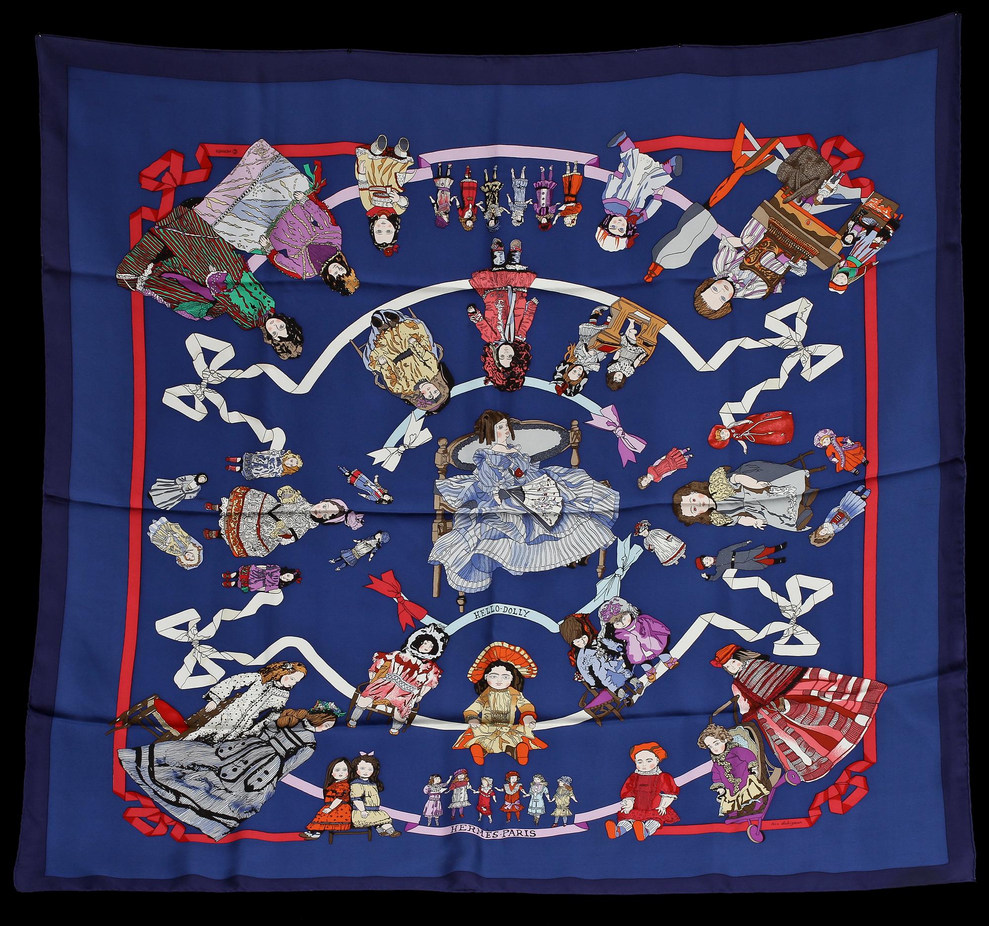 SCARF, siden, "Hallo Dolly", design Luic Dubignon , Hermès, Paris.