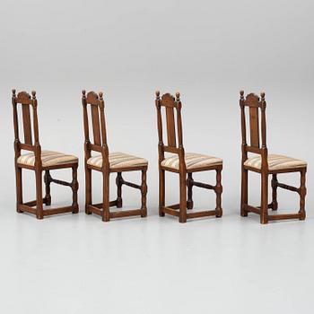 Four 18th century chairs.