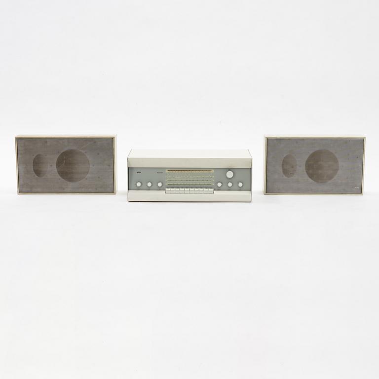 Dieter Rams, stereo receiver, model 'RCS 9-S' and speakers model 'L450/2', Braun, Germany, designed in 1961.