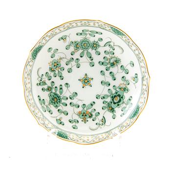 Servis 14 dlr  "Indische Malerei Grün", Meissen 1900-tal porslin.