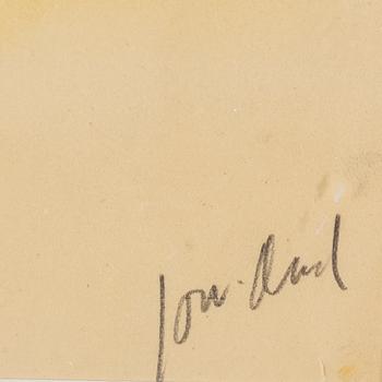 JOHN JON-AND, krit- akvarell, signerad.