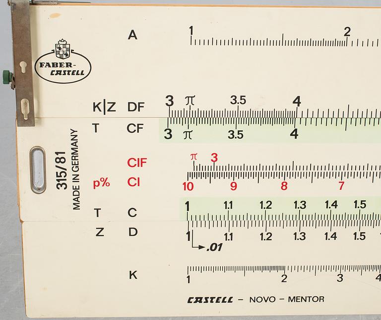 RÄKNESTICKA, Faber Castell, 1900-tal.