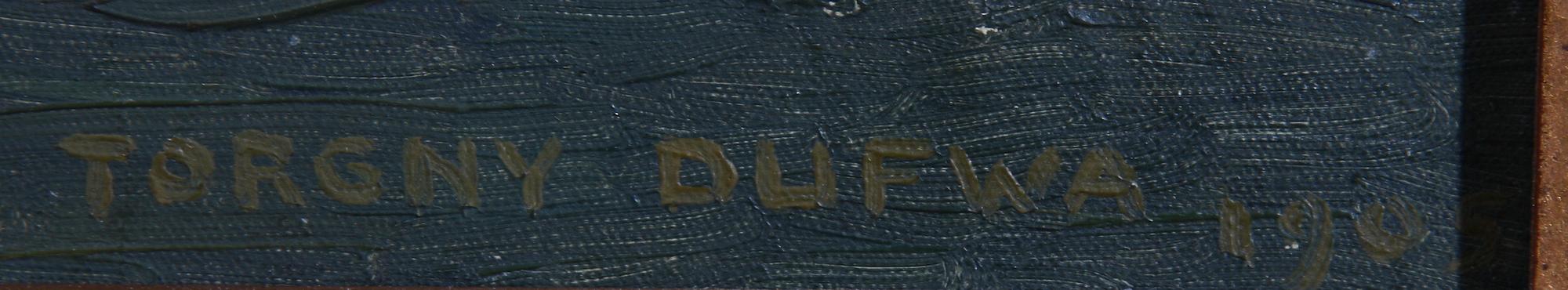 TORGNY DUFWA, olja på duk. Sign och dat 1905.