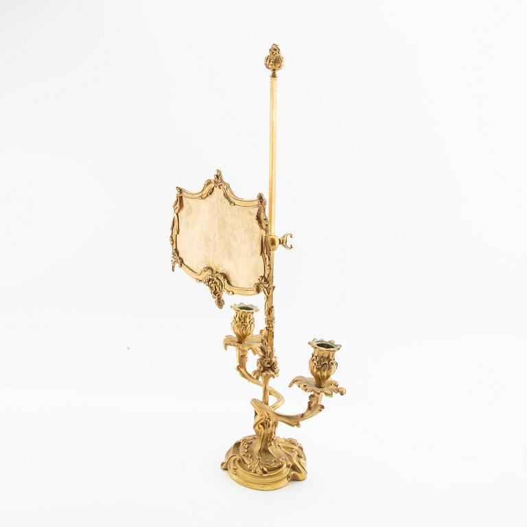Reading candle holder, Rococo style, first half of the 20th century.