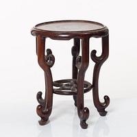 An elegant Chinese hardwood stand, late Qing dynasty/20th Century.