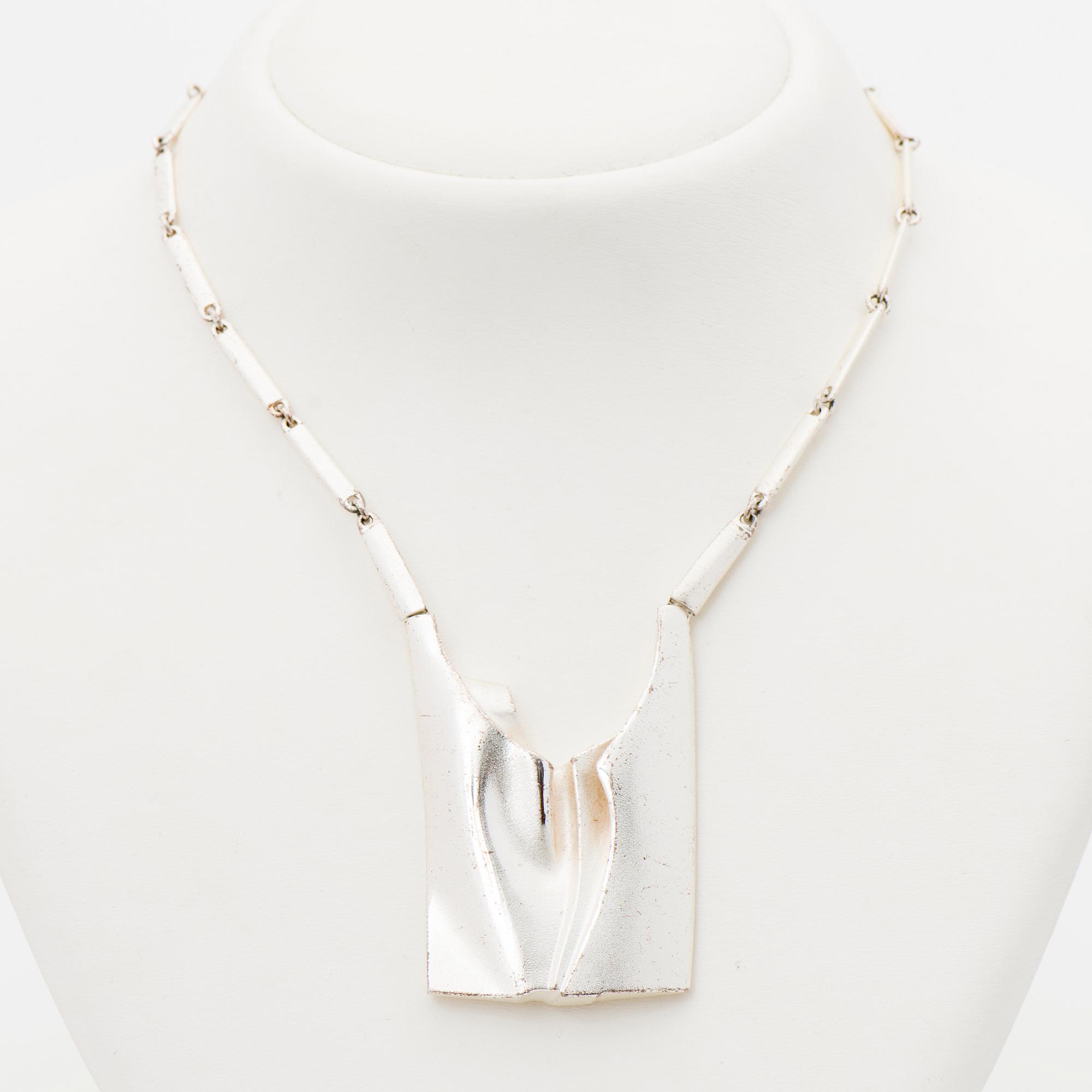 A BJÖRN WECKSTRÖM NECKLACE, "January", silver. Lapponia 1994.