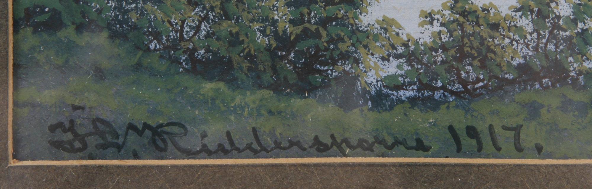 AKVARELLER, 4 st, sign "Riddarsporre".