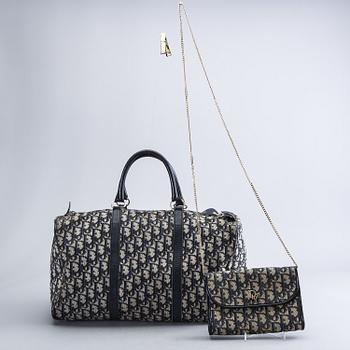 Christian Dior, two canvas handbags.