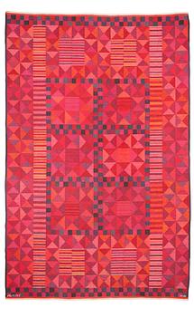 852. CARPET. "Rubirosa, röd". Tapestry weave. 343,5 x 225 cm. Signed AB MMF MR.