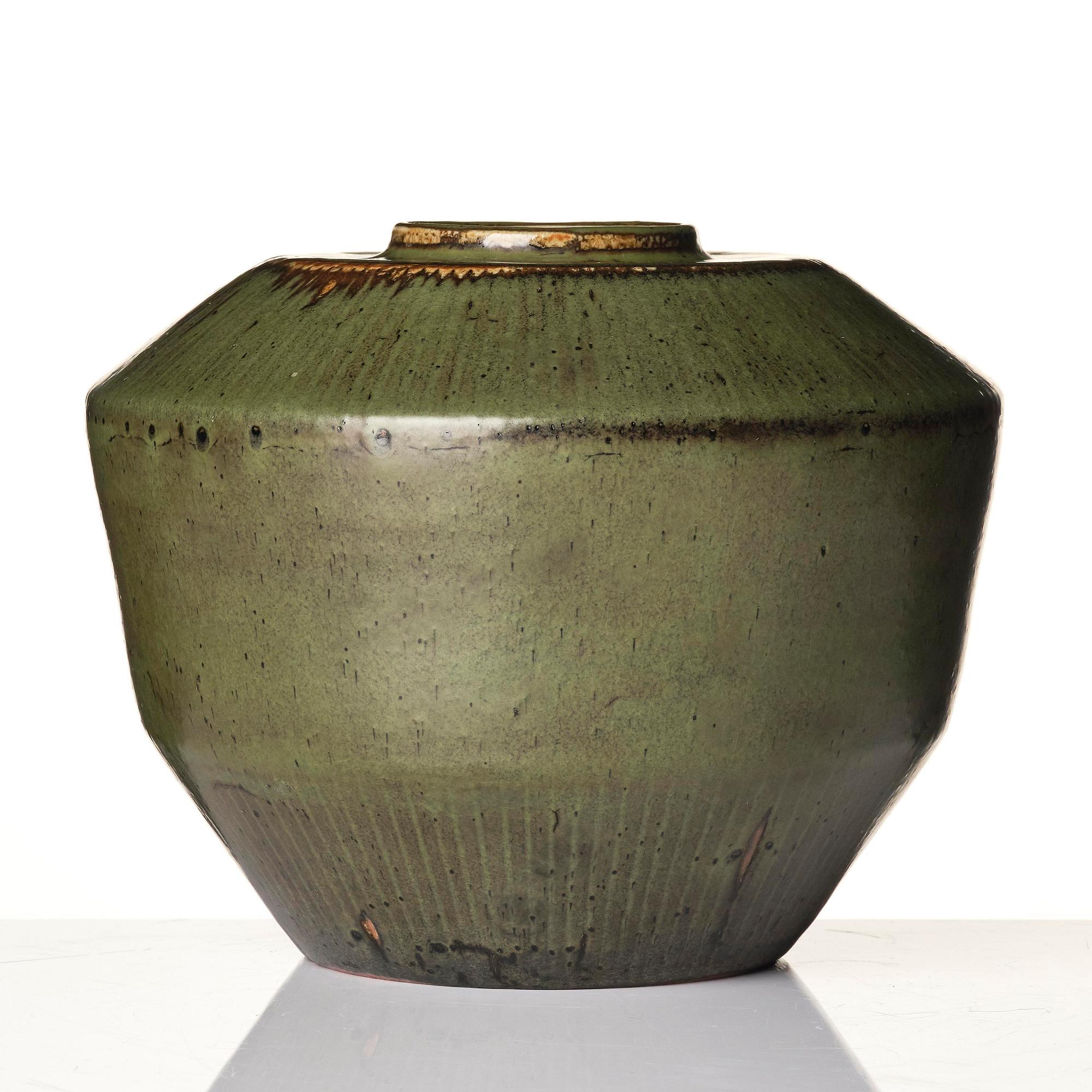 Carl-Harry Stålhane, unik vas, stengods, Rörstrand 1957.