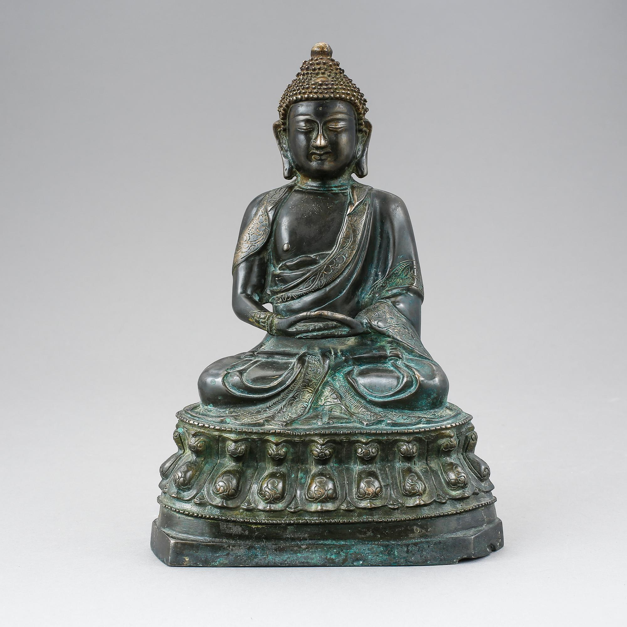 BUDDHA, brons. Kina, 1900-tal.