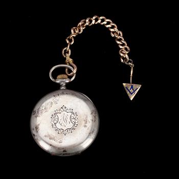 FICKUR Zenith, silver, tidigt 1900-tal, samt KED, guld 14K, vikt ca 13,3 g.