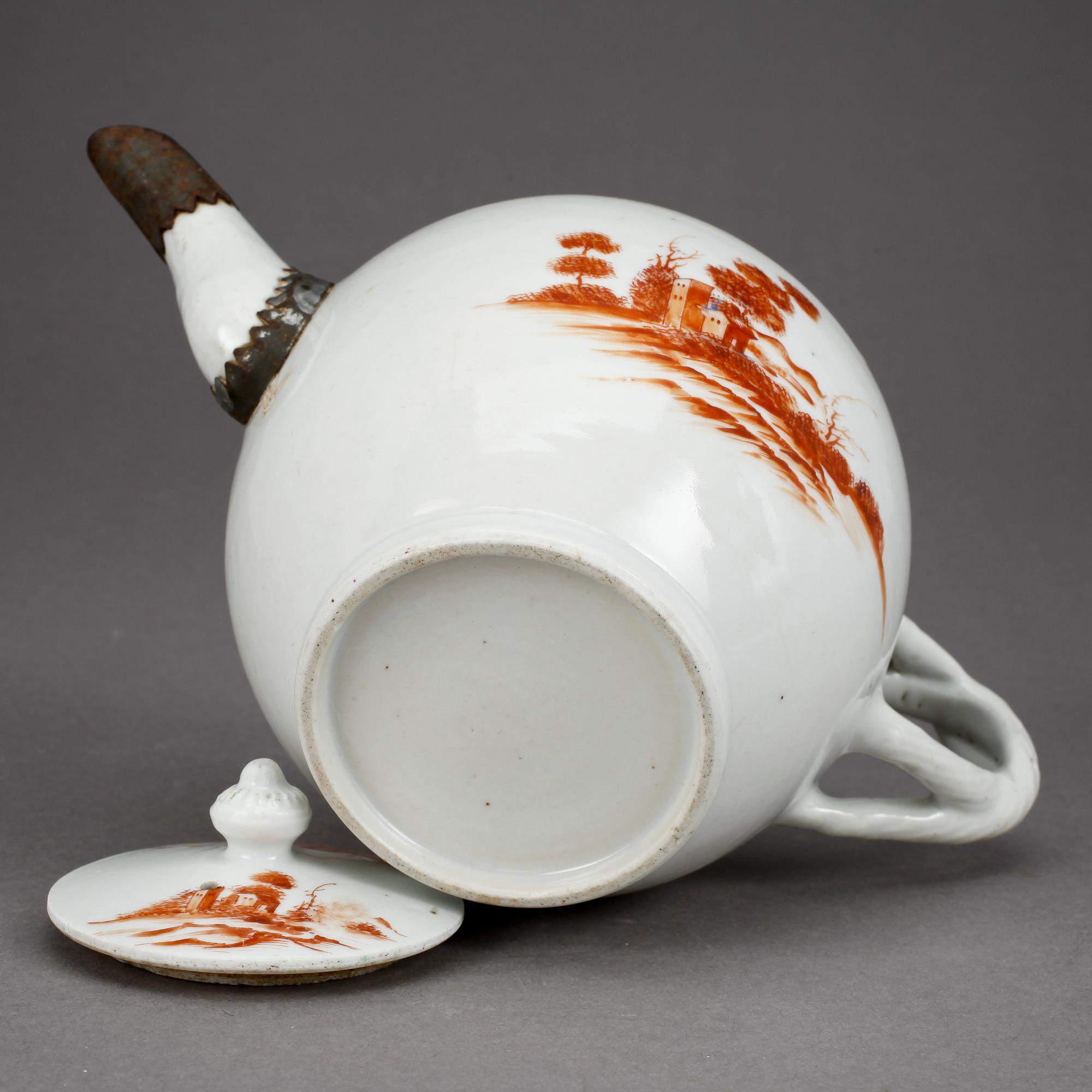 SKÅL samt TEKANNA, porslin, Kina, 1700-tal.