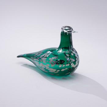 FIGURIN, 2 st, glas, signerad O. Toikka Nuutajärvi samt Oiva Toikka Nuutajärvi Notsjö.