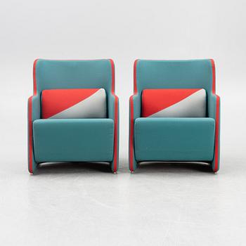 Börge Lindau & Bo Lindekrantz, armchairs, a pair, "Solo M", Lammhults Möbel AB, late 20th century.