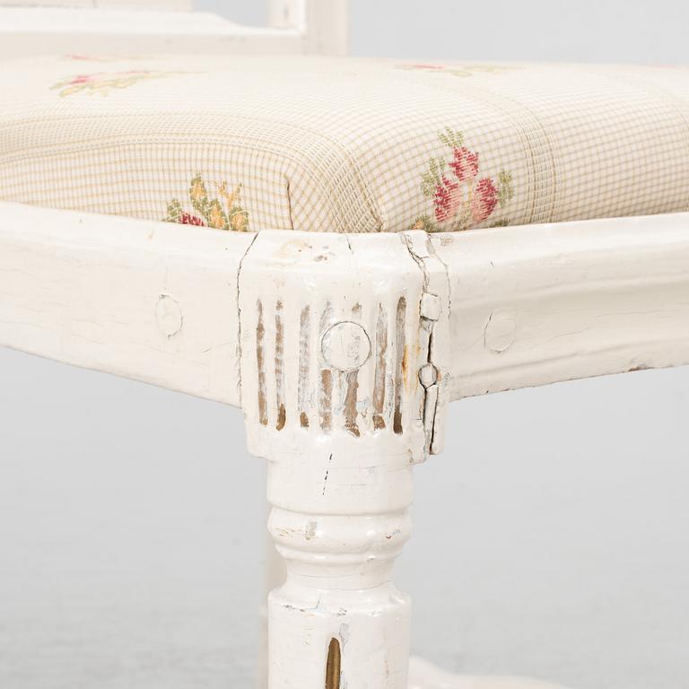 A pair of Gustavian chairs, late 18th century.