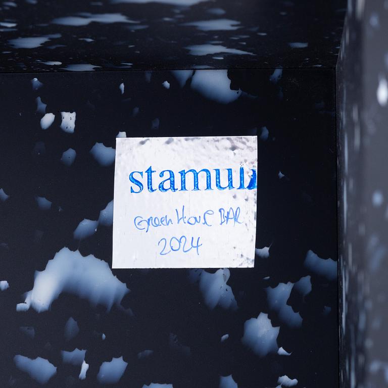 Stamuli, a bench, Greenhouse Bar for Stockholm Furniture Fair 2024.