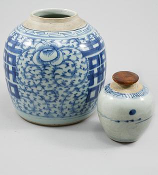 PARTI PORSLIN, 9 delar, Kina, 1700- och 1800-tal.