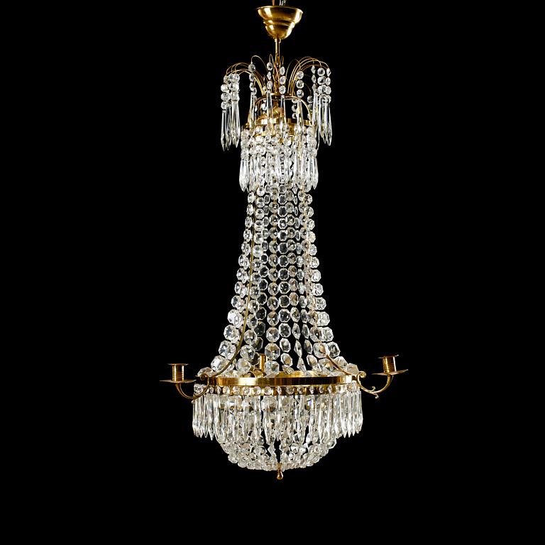 LJUSKRONA, gustaviansk stil, 1900-talets första hälft, höjd ca 90 cm.