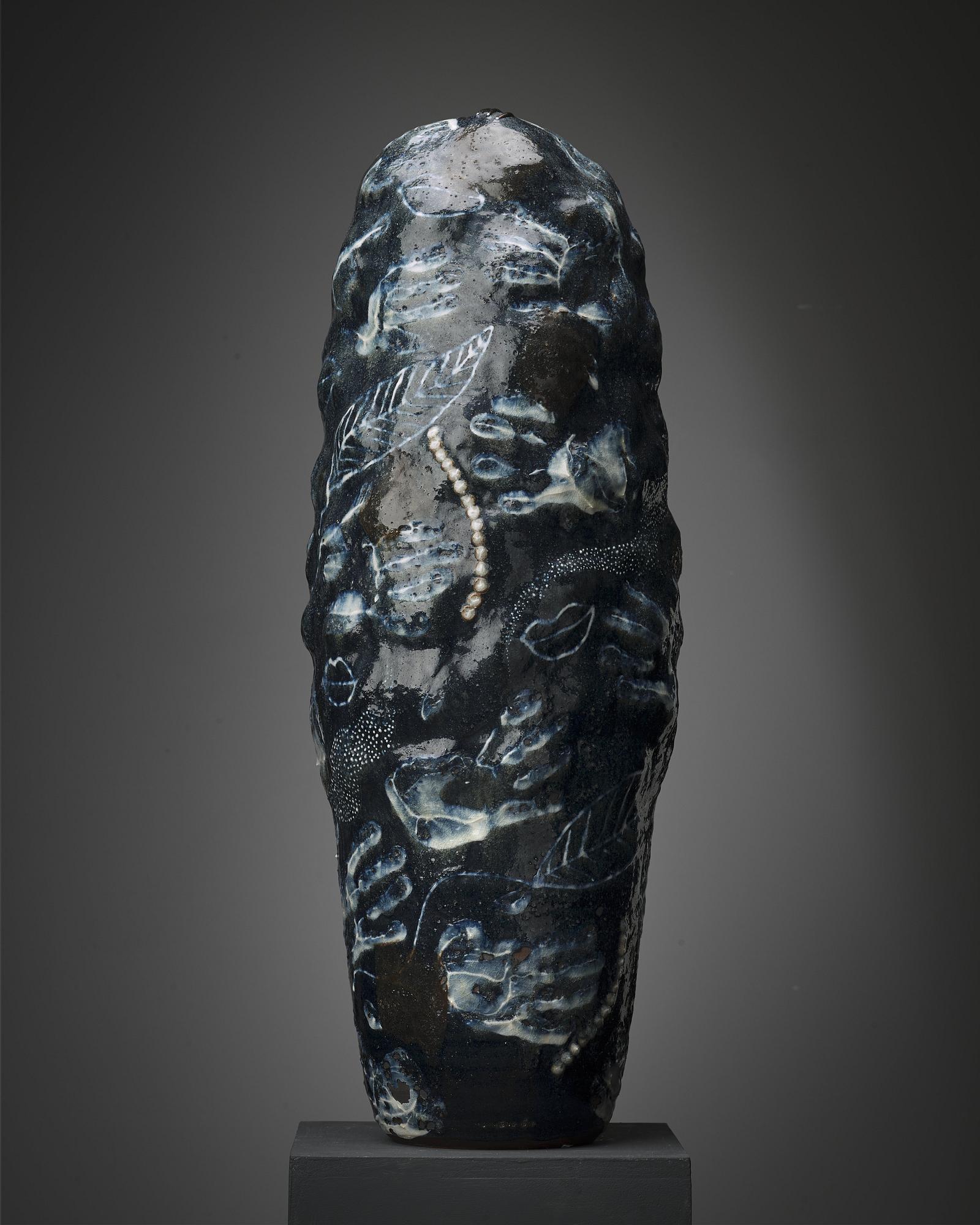 Eva Bengtsson, a stoneware floor vase, Frillesås, Sweden.