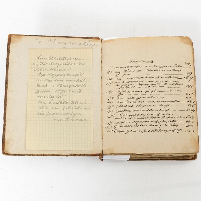 Lars Ericsson Odelstiernas bergsanteckningar.