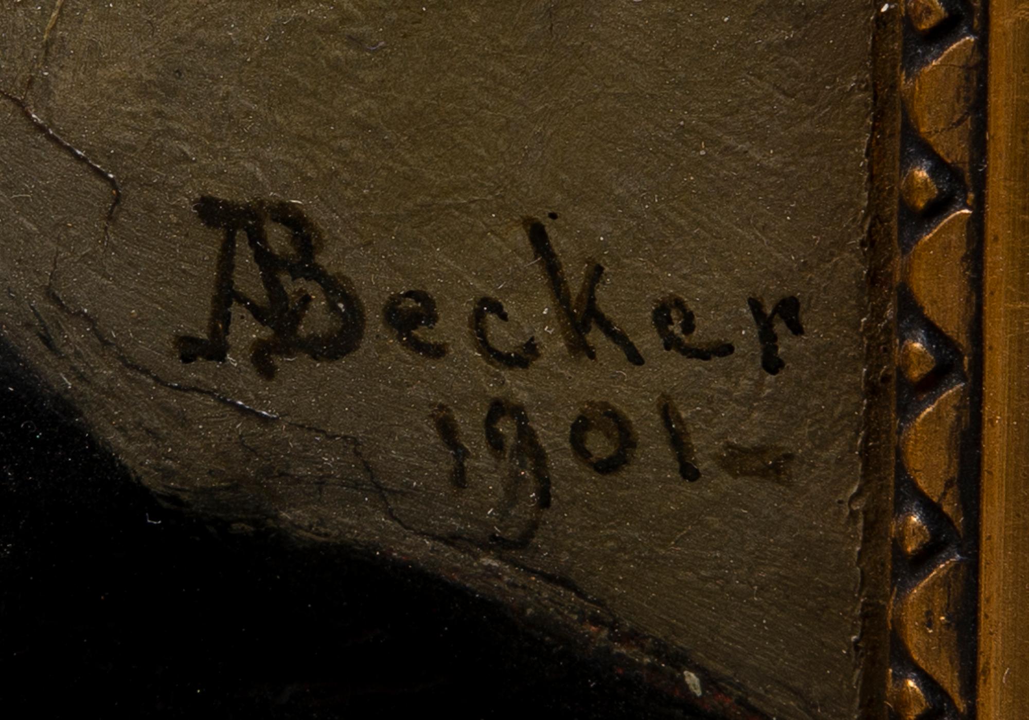 ADOLF VON BECKER, oil on board, signed and dated 1901.