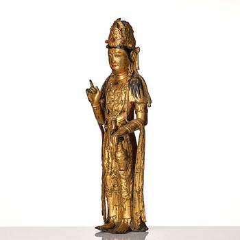 Stående Avalokiteshvara, brons. Möjligen Korea.
