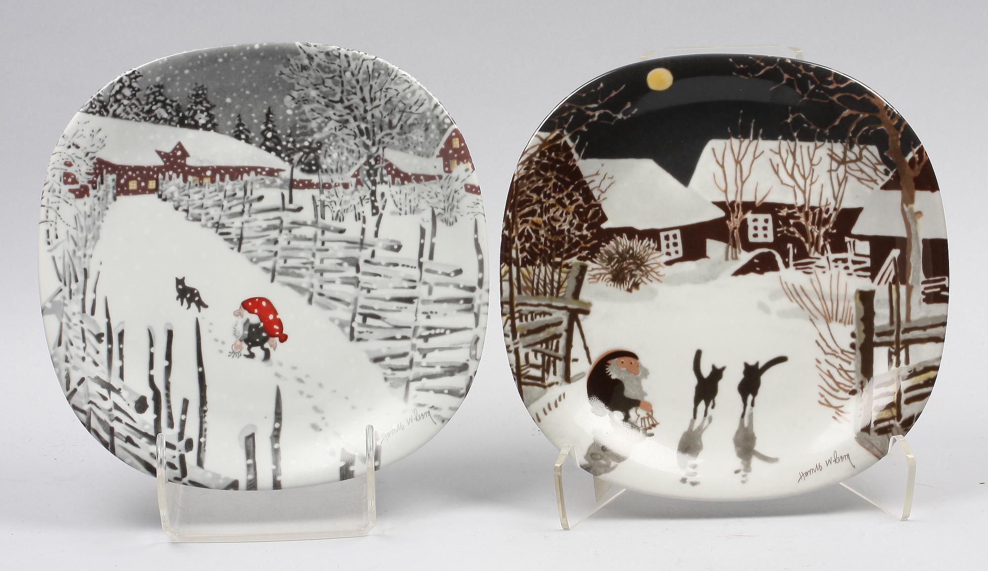 JULTALLRIKAR, 8 st, porslin, Guldkroken.