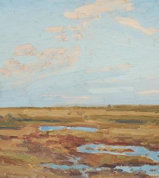 WILLIAM NORDING, oil on panel. Signed.