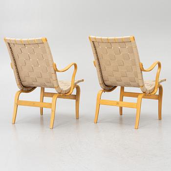 Bruno Mathsson, Armchairs, a pair, “Eva”, Firma Karl Mathsson, Värnamo, 1963 and 1964.