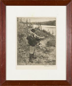 Akseli Gallen-Kallela, heliogravure, signed in pencil.