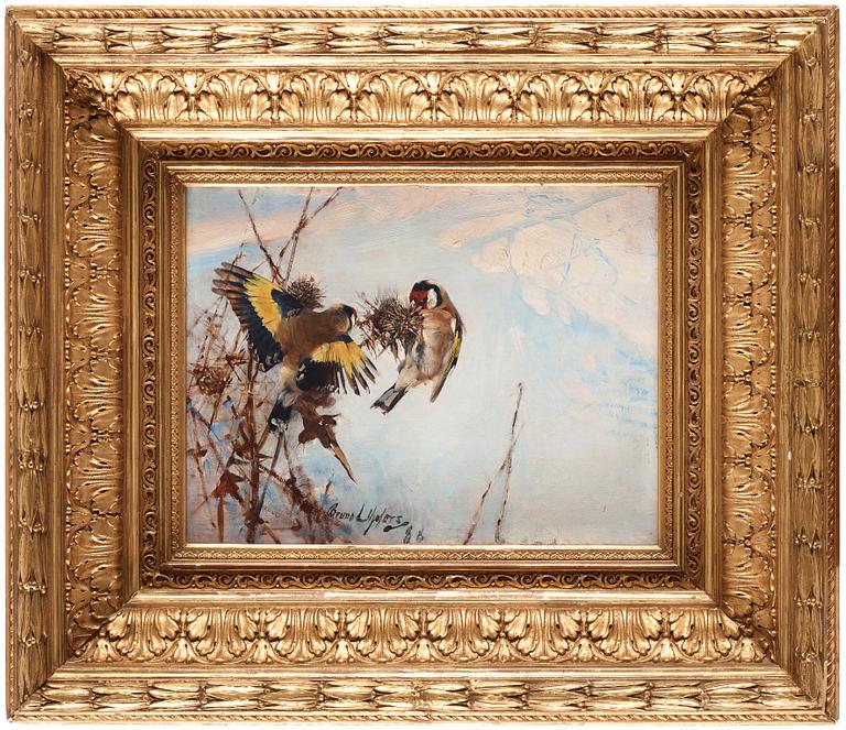 Bruno Liljefors, "Steglitsor" (Goldfinches).