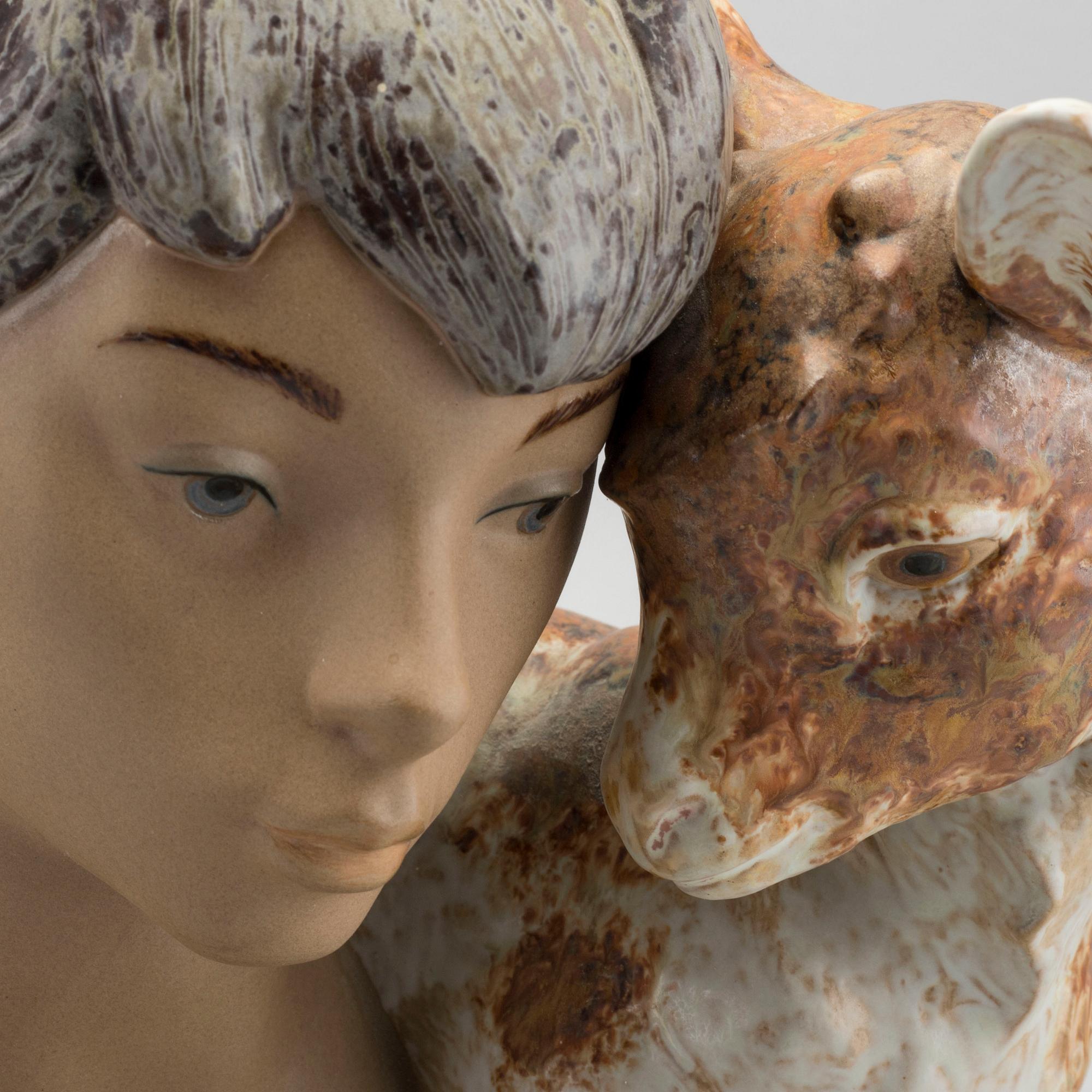 LLADRO, figurin signerad glaserad keramik 1900-talets andra hälft.