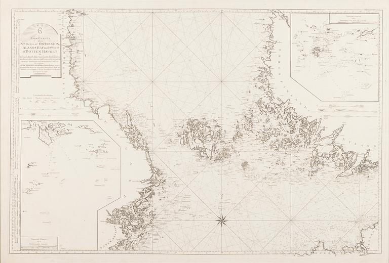 A MAP, "Passcharta öfer Nra delen af Östersjön, Ålandshaf med Sdm delen af Bottenhafwet". Stockholm 1790.