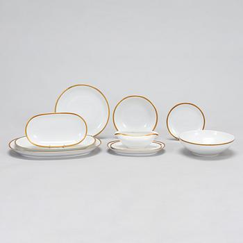 A 45-piece KPM Krister dinner service, Germany, latter half of the 20th century.
