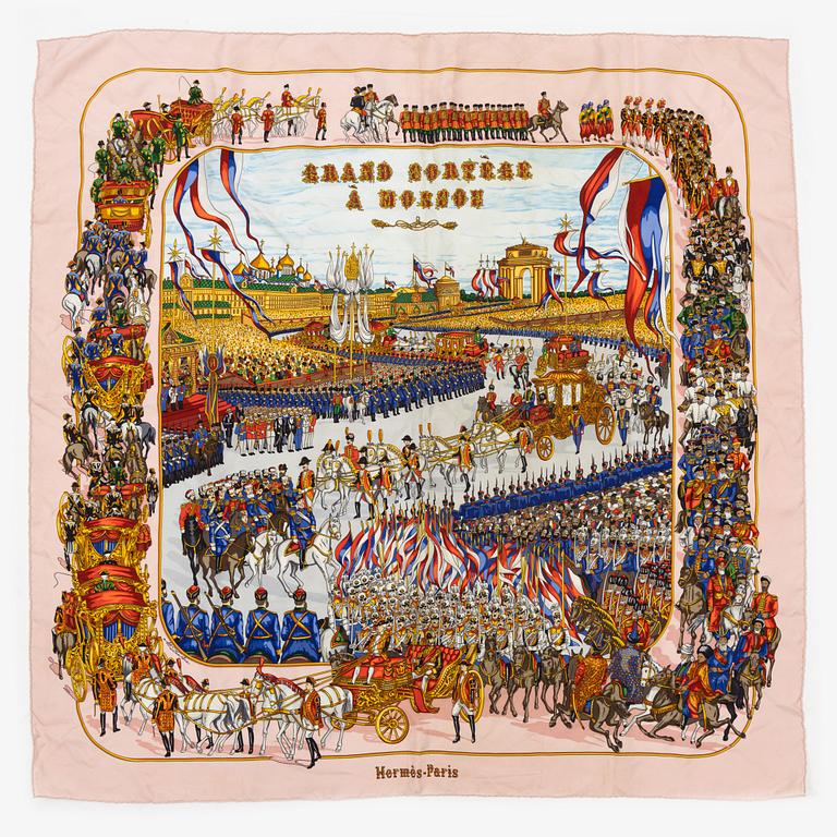 Hermès, scarf, 'Grand Cortege à Moscou'.