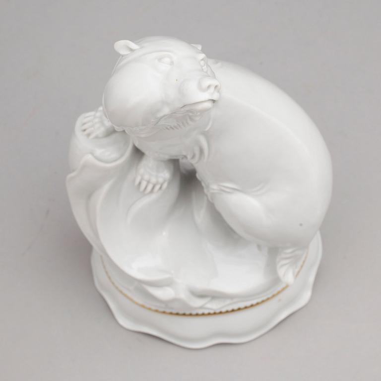 FIGURIN, blanc de chine, Meissen, 1900-tal.