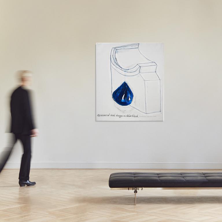Torsten Andersson, "Monument med droppe av blått blod. Den kreativa människans blod".