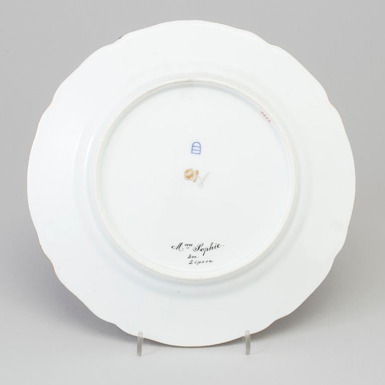 A porcelain plate, 'Vienna' mark, circa 1900.