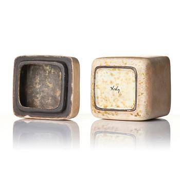 Hans Hedberg, a faience lidded jar, Biot, France.