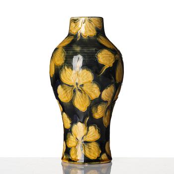 Gunnar G:son Wennerberg, an Art Nouveau glazed creamware vase, Gustavsberg, Sweden, early 20th century.