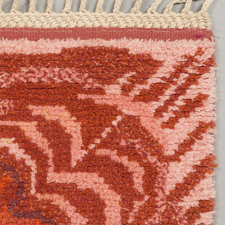 Anita Dahlin, A RUG, "Blommattan", knotted pile, 170 x 123,5 cm, signed AB MMF AD.