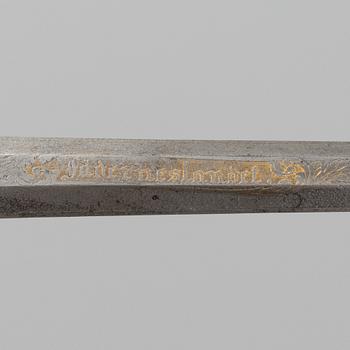 A Swedish officer's sword with scabbard, second half of the 19th Century.