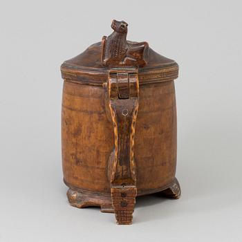 DRYCKESKANNA, trä, Norge, 17/1800-tal.