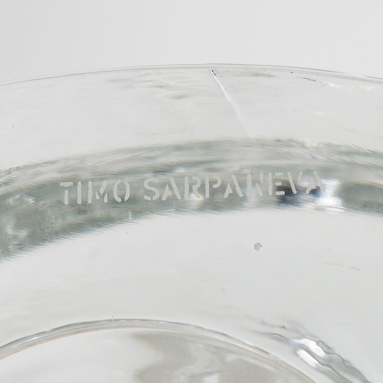 Timo Sarpaneva, Glasskulptur / ljusstakar, 3 st. Arkipelago-serien. Sign. Timo Sarpaneva.