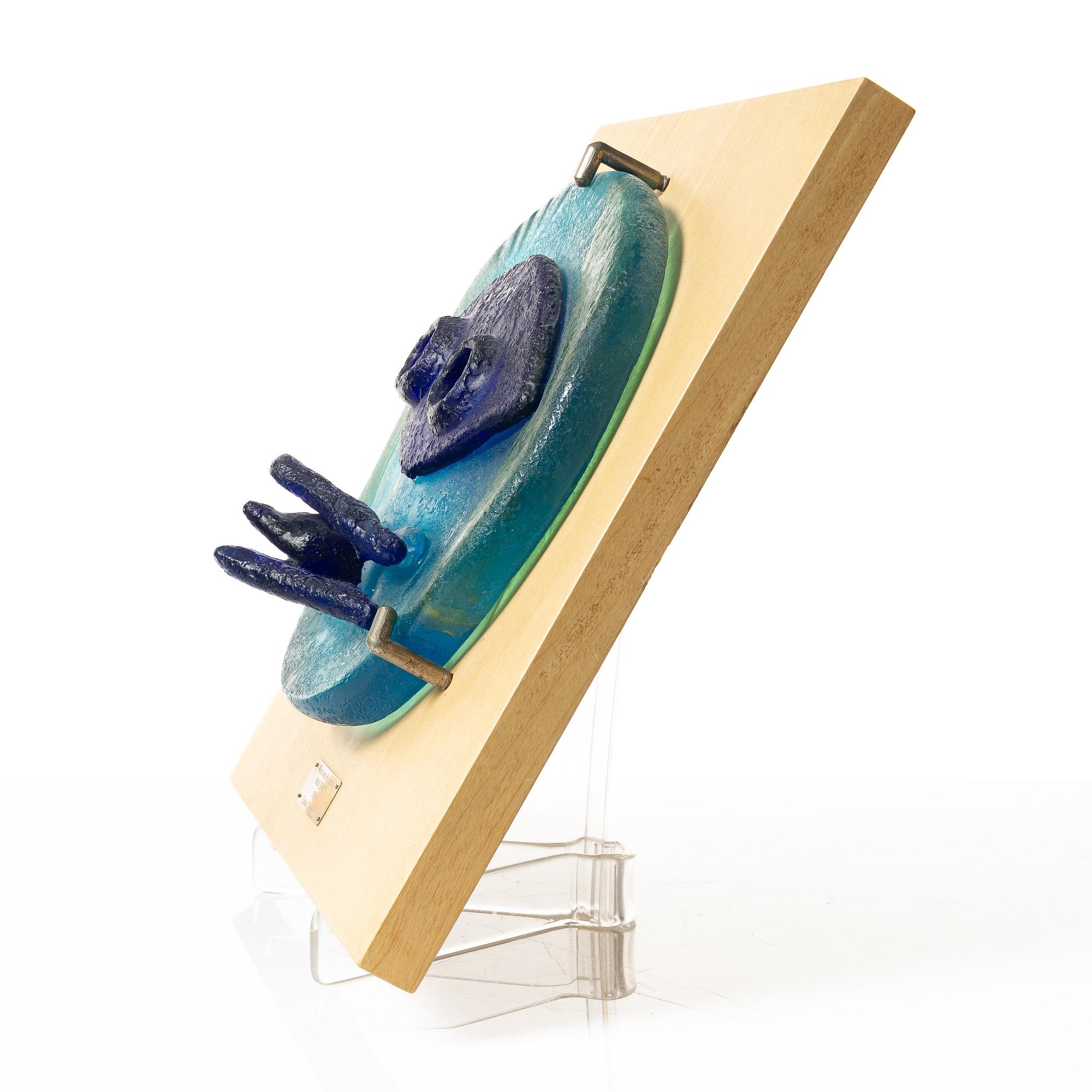 Max Ernst, sculpture, glass, "Maschera di uccello", Egidio Costantini, Italy, designed in 1964.
